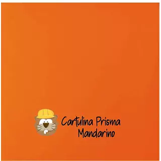 10 Hojas Cartulina Prisma Mandarino (220 Gr)