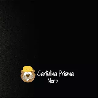 10 Hojas Cartulina Prisma Negro (220 Gr)