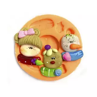 Molde Silicona Caras Navideñas