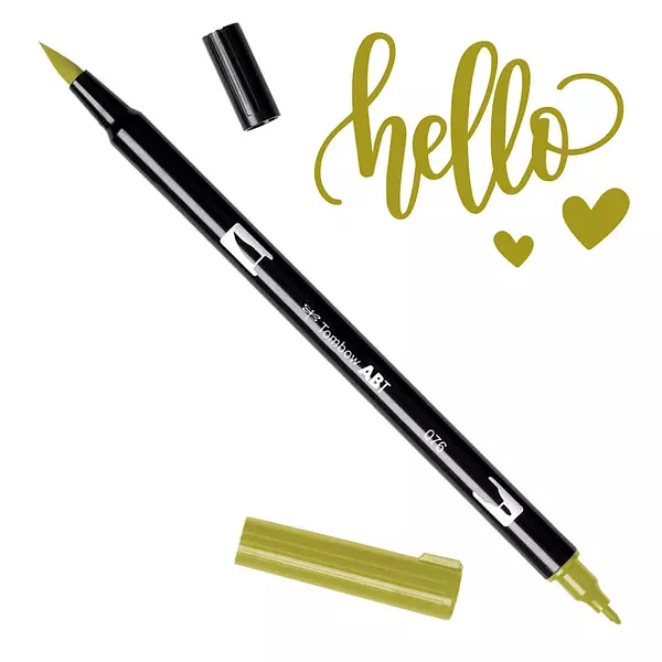 Tombow Dual Brush Pen 076 Verde Ocre
