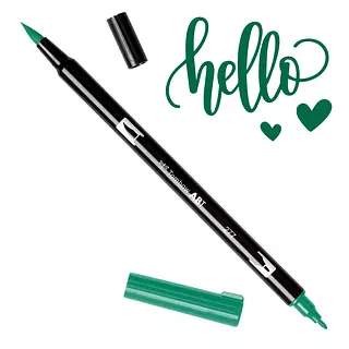 Tombow Dual Brush Pen 277 Verde Oscuro