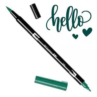 Tombow Dual Brush Pen 346 Verde Marino