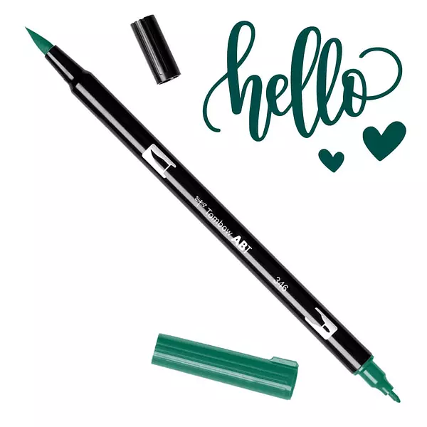 Tombow Dual Brush Pen 346 Verde Marino