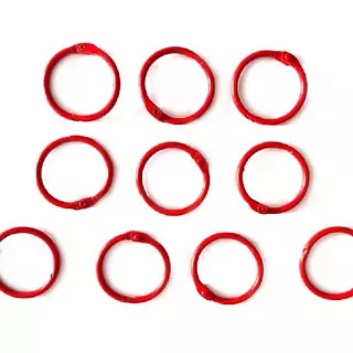 Argollas Abatibles Rojas * 10 Pz