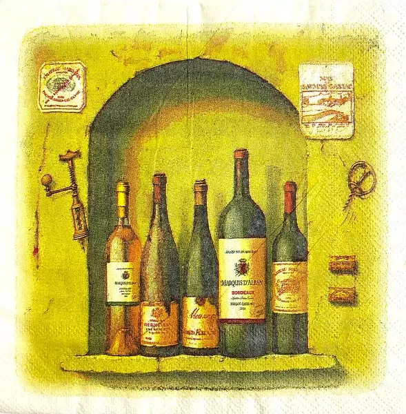 Servilleta Botellas de Vino