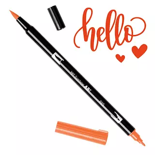 Tombow Dual Brush Pen 885 Rojo Calido