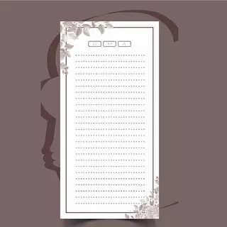 100 Hojas Para Agendas Flores Sepia