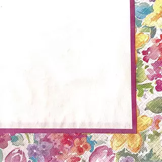 Servilleta Decorativa Bordes Flores