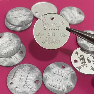 12 Piezas Plateadas Brilla Sin Miedo