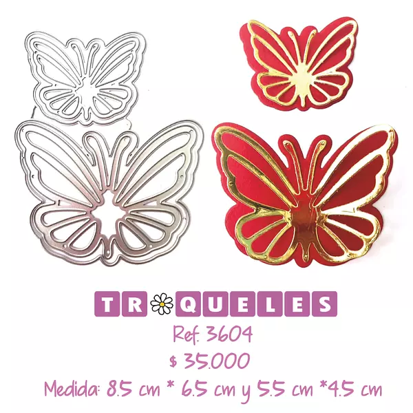 3604 Troquel Mariposas Dobles