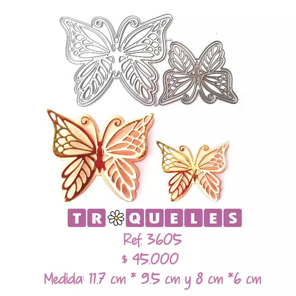 3605 Troquel Mariposas Dobles