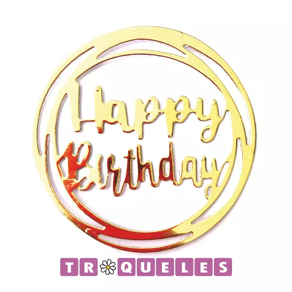 3602 Troquel Happy Birthday Circulo