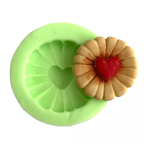 Molde Silicona Galleta Corazon