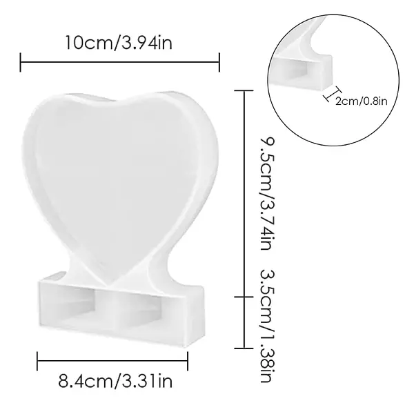 Molde Corazon Con Base