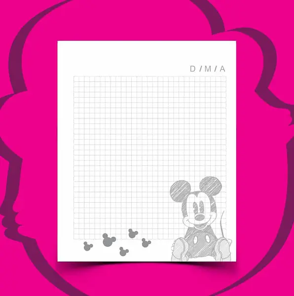 100 Hojas Para Agendas Mickey