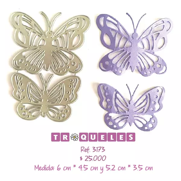 3173 Troquel Mariposas * 2 Pz