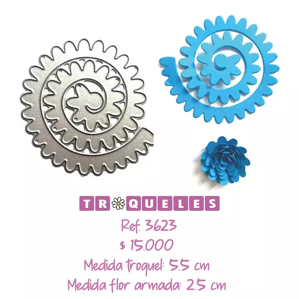3623 Troquel Flor Espiral