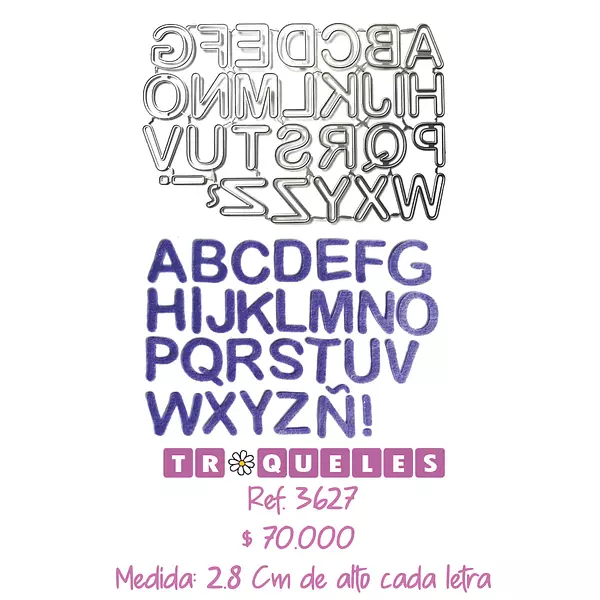 3627 Troquel Abecedario Mayuscula