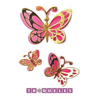 3630 Troquel Mariposas Con Sombra