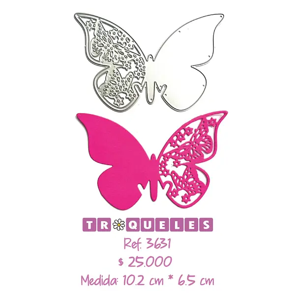 3631 Troquel Mariposa Mitad Calada
