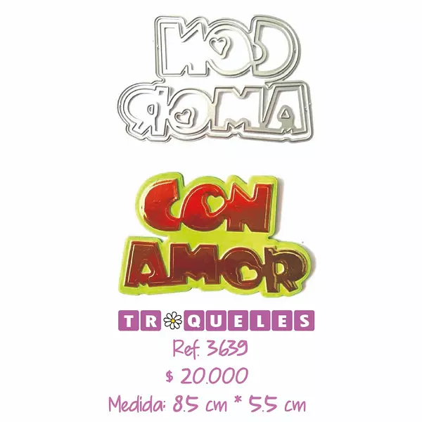 3639 Troquel Con Amor