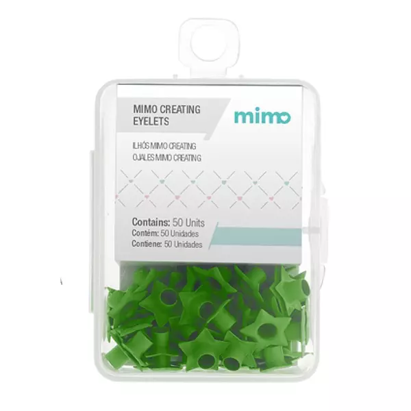 Ojaletes Estrellas Verdes * 50 Pz