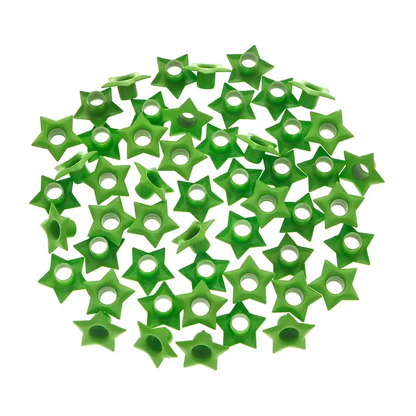 Ojaletes Estrellas Verdes * 50 Pz