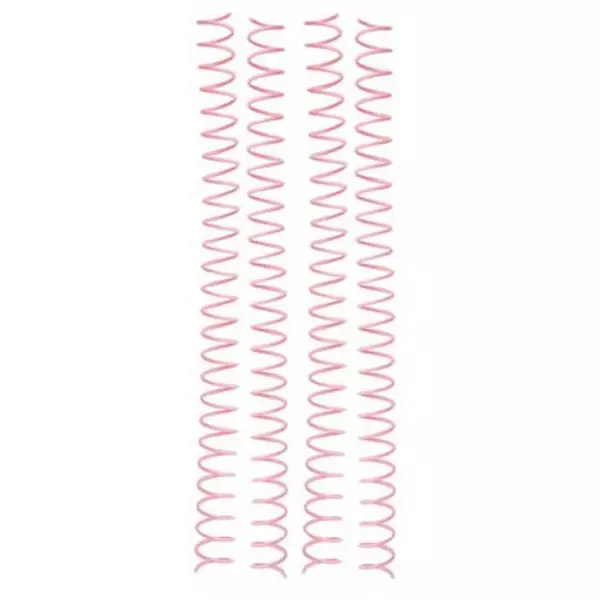 Argollas Espiral Rosadas 5/8 * 4 Pz