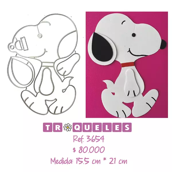 3654 Troquel Snoopy Grande