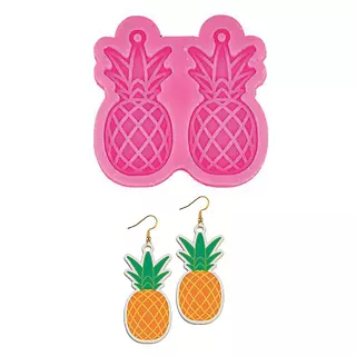 Molde Silicona Aretes Piñas