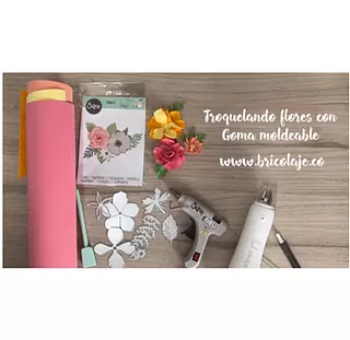 Troquelando flores con goma moldeable