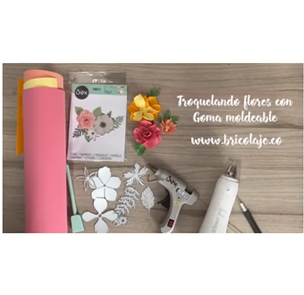 Troquelando flores con goma moldeable