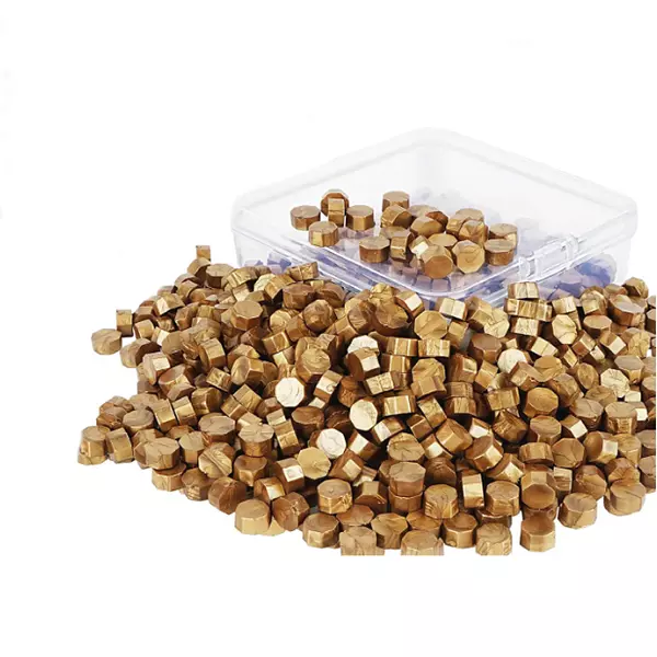Cuentas De Lacre Oro Antigua * 350 Pz