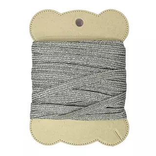 Elastico Glitter Plateado * 10 Mts