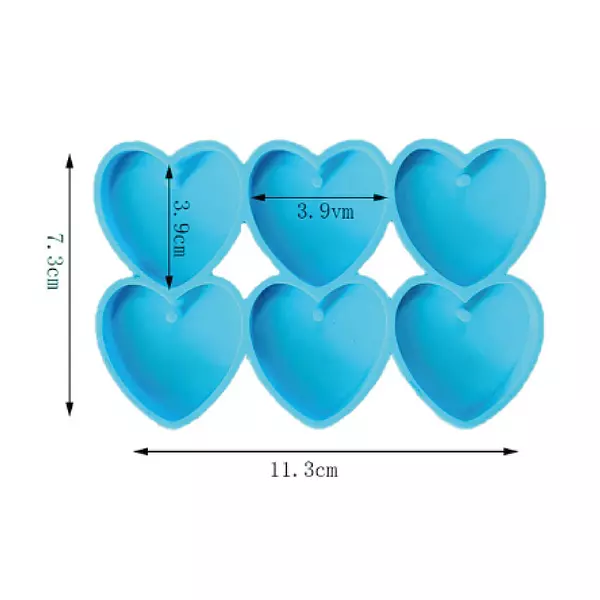 Molde Silicona Corazones