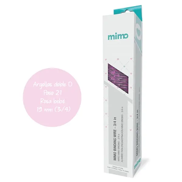 Argollas Mimo 3/4 Rosa Bebe * 20 Pz