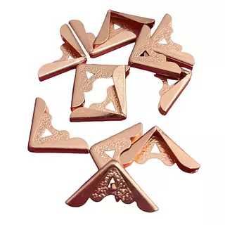 12 Esquinero Oro Rosa Triangulo