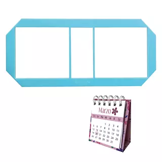 Regla Guia Para Calendarios 6 Argollas Verde