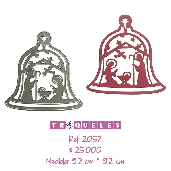 2057 Troquel Campana Navidad