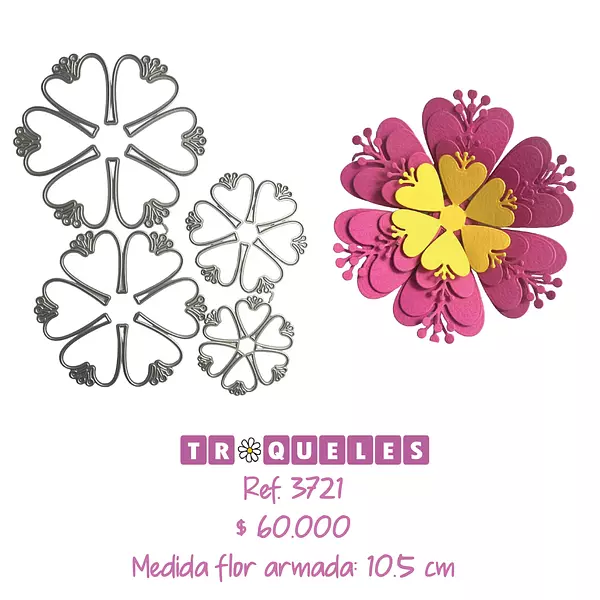 T3721 Troquel Flor