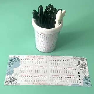 Diseño Calendario 2026 Flores Para Portalapicero