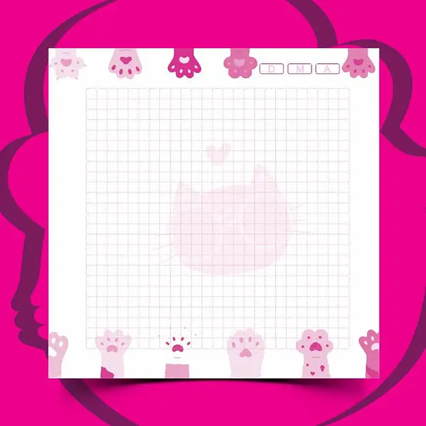 100 Hojas Gatitos Para Agendas 16 Cm*16 Cm