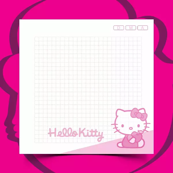 100 Hojas Hello Kitty para Agendas 16 Cm * 16 Cm