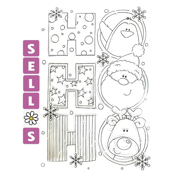334 Sello Silicona Ho Ho Ho