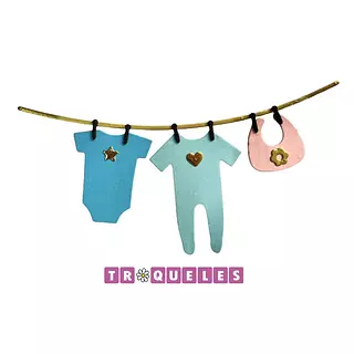 3691 Troquel Ropa De Bebe Colgadero