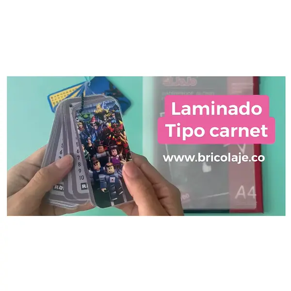 Tablas de multiplicar con laminado tipo carnet