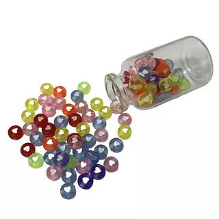 Cuentas Circulaes Corazones De Colores