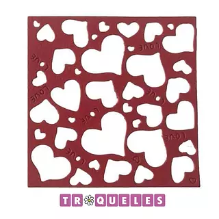 3755 Troquel Fondo Corazones