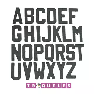 3769 Troquel Abc Mayuscula Pespunte