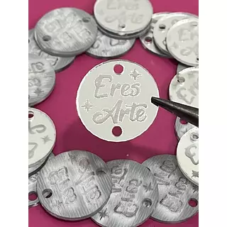 12 Piezas Eres Arte Plateado